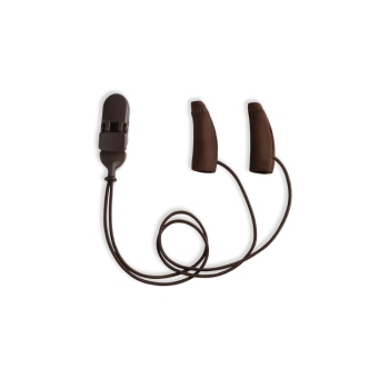 Ear Gear Mini Binaural Corded Hearing Aid Retainer Brown - 56074