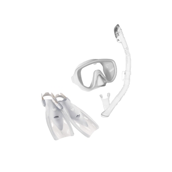 TUSA Serene Adult Travel Snorkel Set White Medium