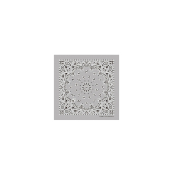 Western Express Silver Paisley Bandana 22 x 22 Cotton Made in USA