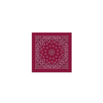 Western Express Burgundy Paisley Bandana 22 x 22 Cotton USA Made