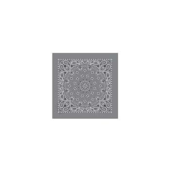 Western Express Charcoal Paisley Bandana 22 x 22 Cotton USA Made