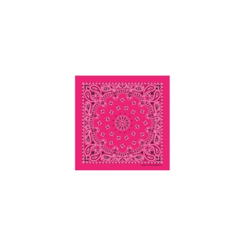 Western Express Hot Pink Paisley Bandana 22 x 22 Cotton USA Made