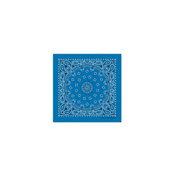Western Express Mirage Blue Paisley Bandana 22 x 22 Cotton USA Made