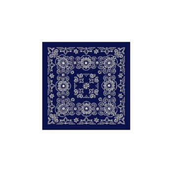 Western Express Oversize Navy Paisley Bandana 27 x 27 Cotton