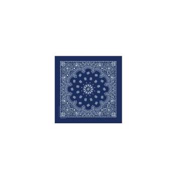 Western Express Navy Paisley Bandana 22 x 22 Cotton Made in USA