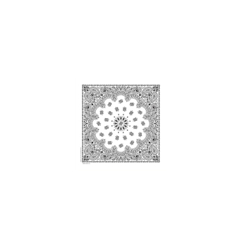 Western Express White Paisley Bandana 22 x 22 Cotton Made in USA