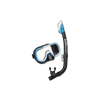 TUSA Mini-Kleio Youth Dry Snorkel Combo Black Blue