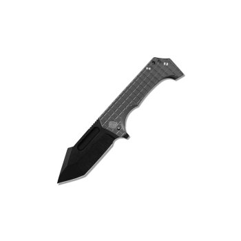 Miguron Knives Omega Elmax DLC Hand Ground Tanto Dark Grey Titanium