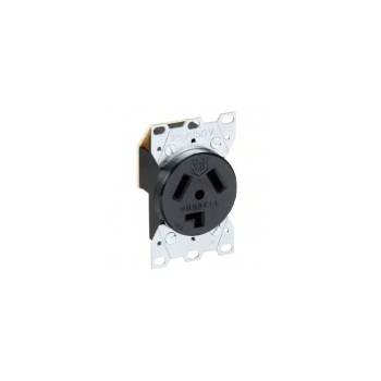Hubbell HBL9350 NEMA 10-30R 30A 125/250V Receptacle Black