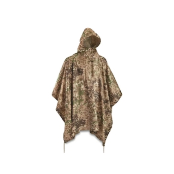 Mil-Tec Arid Flecktarn Ripstop Poncho - Waterproof Tactical Rain Gear