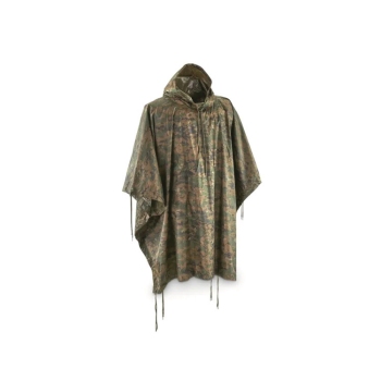 Mil-Tec Digital Woodland Ripstop Wet Weather Poncho - Waterproof Tarp