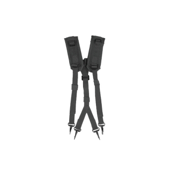 Mil-Tec Black US Style LC2 Tactical Y-Harness Suspenders - Model 13501002