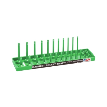 Hansen Global 1403 1/4-Inch Green SAE 2-Row Socket Tray