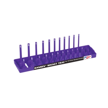 Hansen Global 1407 1/4-Inch Purple SAE 2-Row Socket Tray