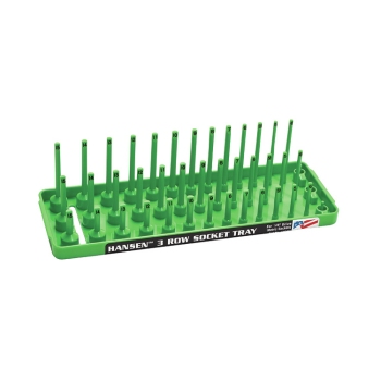 Hansen Global 14043 1/4-Inch Green Metric 3-Row Socket Tray - Model 14043