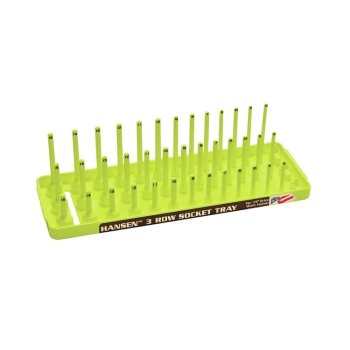 Hansen Global 14083 1/4-Inch Yellow Metric 3-Row Socket Tray