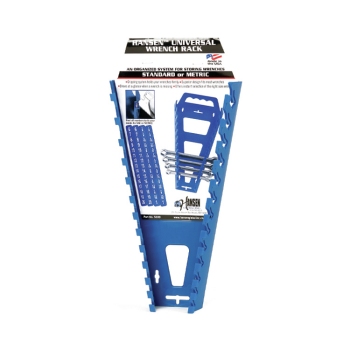 Hansen 5300 Universal 13-Slot Wrench Organizer Rack Blue
