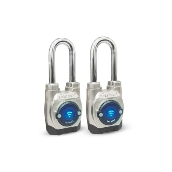 eGeeTouch 5th Gen IP66 Smart Padlock 2 Pack Long Shackle