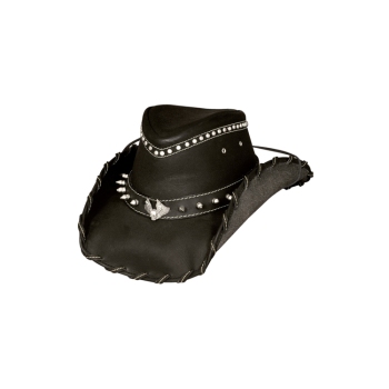 Bullhide Hats Iron Road Black Leather Cowboy Hat