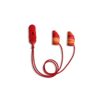 Ear Gear Micro Binaural Corded Hearing Aid Clip Red/Orange 56357